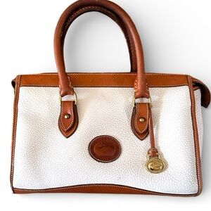 Vtg Dooney & Bourke All Weather Leather Top Handle Crossbody Convertible Bag